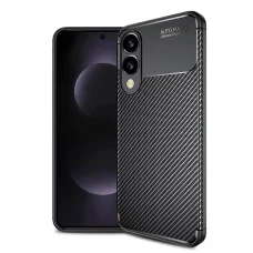 Techsuit - CarbonFiber - Samsung Galaxy S25 Edge - Fekete tok