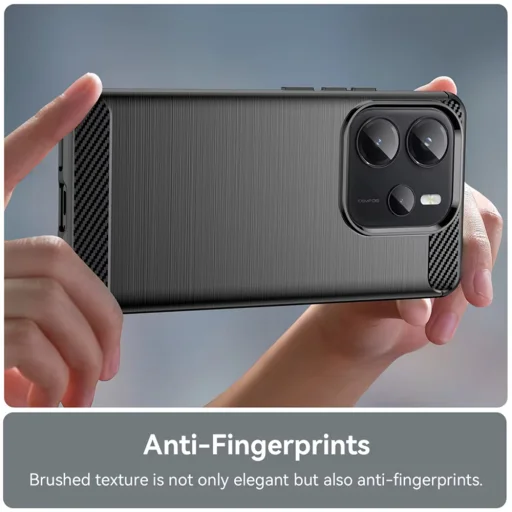  Techsuit - Szénszilikon - Xiaomi Redmi Note 14 4G (164,84 x 78,15 x 8,16 mm) - Fekete tok - 6