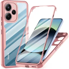  Techsuit - ColorVerse 360 Sorozat + Képernyővédő - Xiaomi Redmi Note 14 4G (164,84 x 78,15 x 8,16mm) - Rózsaszín tok