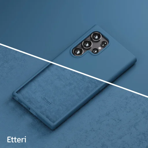 Etteri Szilikon tok Samsung Galaxy S25 Ultra sötétkék tok - 10