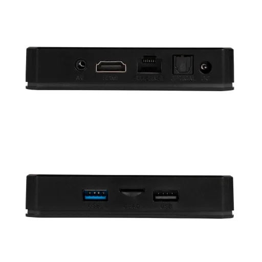 Home TV SMART BOX Android TV, TV-okosító, multimédia-lejátszó, számítógép, egér és billentyűzet csatlakozás, 4/64GB memória, 4x2GHz processzor, 4K - 3