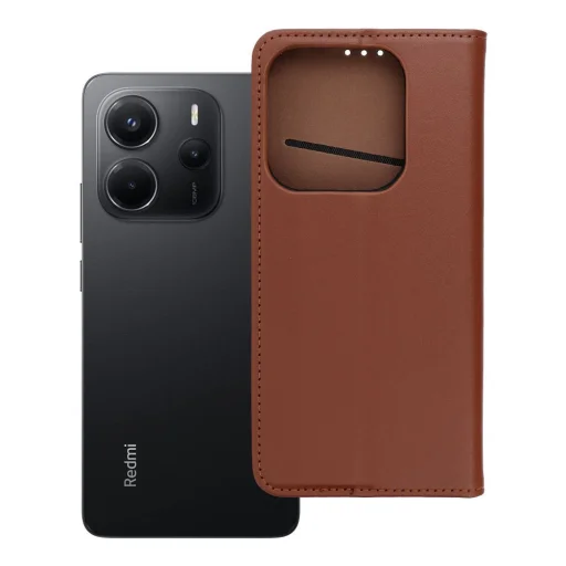 SMART PRO fliptok bőrtok XIAOMI Redmi Note 14 4G (GLOBAL - 164,84mm x 78,15mm x 8,16mm) barna tok - 13