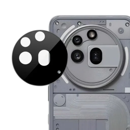  Techsuit - Teljes Kameraüveg - Nothing Phone (3a) Pro - Fekete üvegfólia - 1