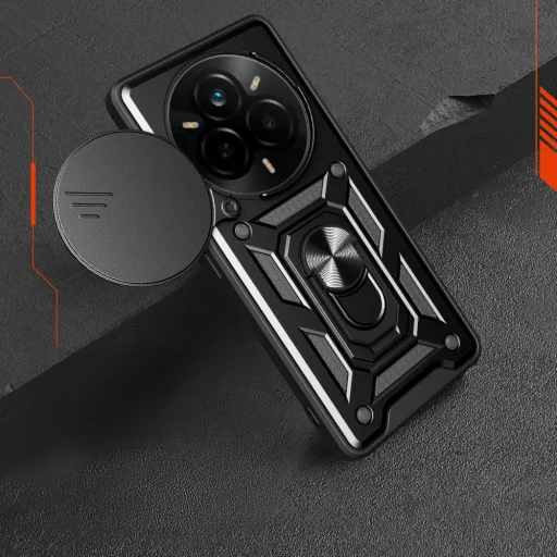  Techsuit - CamShield Sorozat - Realme 14 Pro+ - Fekete tok - 2