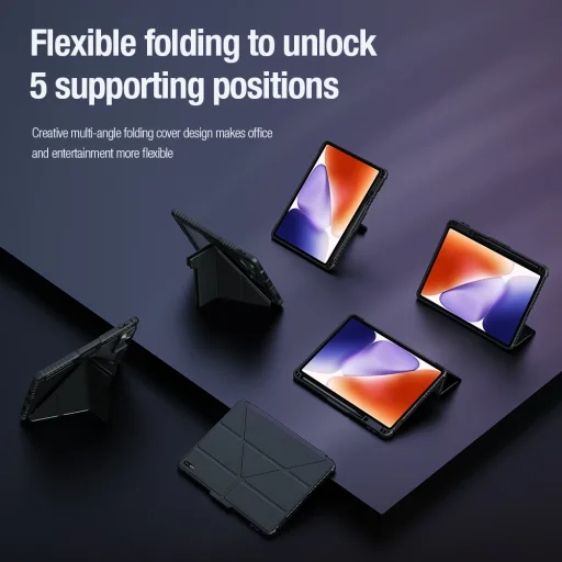 Nillkin Bumper PRO védőállvány fliptok több szögben használható Xiaomi Pad 7/7 Pro fekete tok - 6