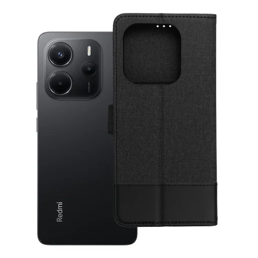 GOMMA fliptok Xiaomi Redmi Note 14 4G (GLOBAL - 164,84mm x 78,15mm x 8,16mm) fekete tok - 9