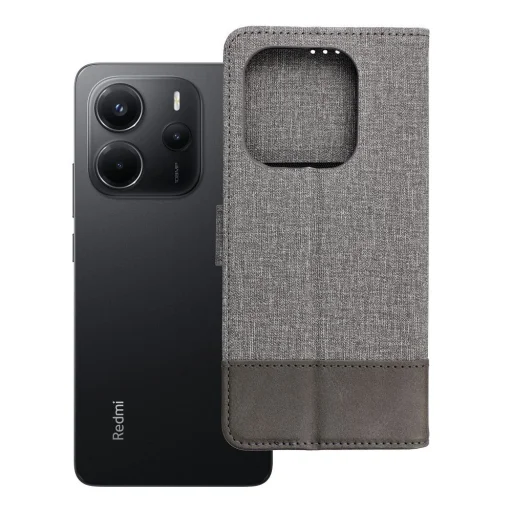 GOMMA fliptok Xiaomi Redmi Note 14 4G (GLOBAL - 164,84mm x 78,15mm x 8,16mm) szürke tok - 9
