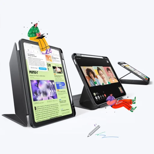 ESR Flip Hybrid iPad Air 10,9” 4 / 5 / 2020-2022 / 11” 6 / 7 / 2024-2025 Fekete tok - 2