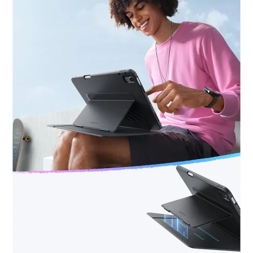 ESR Flip Hybrid iPad Air 10,9” 4 / 5 / 2020-2022 / 11” 6 / 7 / 2024-2025 Fekete tok - 4