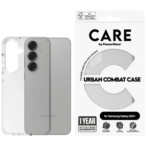 CARE by PanzerGlass Flagship Urban Combat tok Samsung Galaxy S25 Plus - Átlátszó - 1