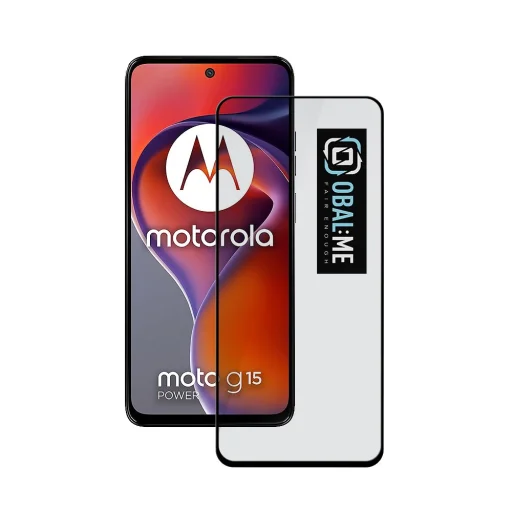 OBAL:ME 5D üvegfólia Motorola G15/G15 Power fekete üvegfólia - 1