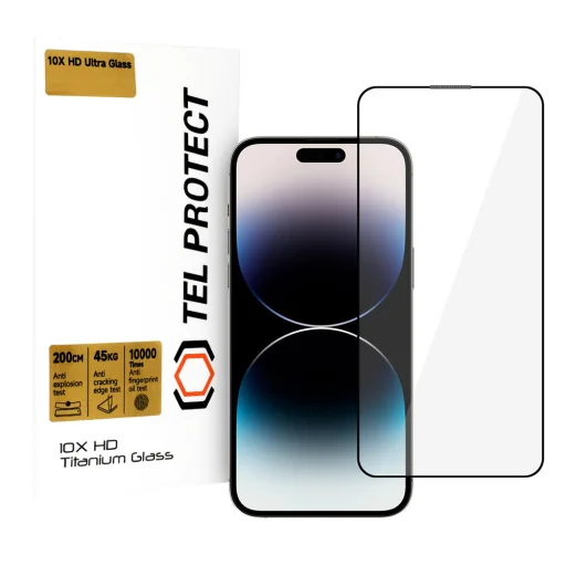 Tempered glass Tel Protect 10X HD Titanium iPhone 14 Pro üvegfólia - 1