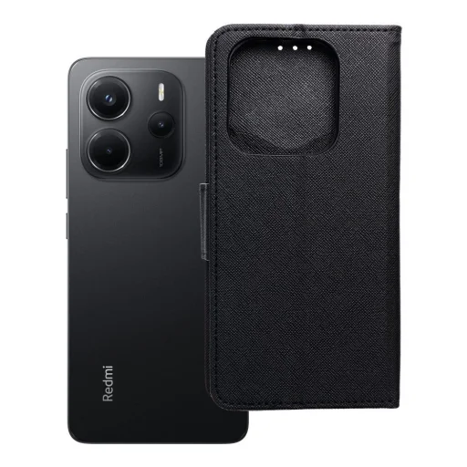 FANCY flipové puzdro XIAOMI Redmi Note 14 4G čierne puzdro - 12