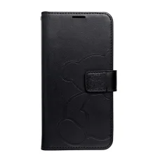 MEZZO fliptok iPhone 16e teddy bear fekete tok