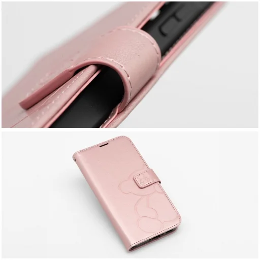 MEZZO fliptok iPhone 16e (SE 4 2025) mackó rózsaarany tok - 3