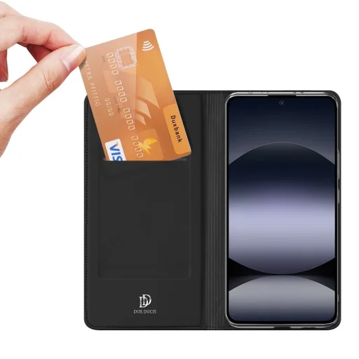  REDMI NOTE 14 4G (163,25mm) fekete DUX DUCIS wallet case SKIN PRO tok - 2