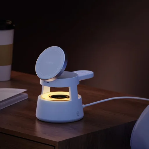 DUZZONA W23 5 az 1-ben mágneses vezeték nélküli töltőállomás Bluetooth hangszóróval - 8