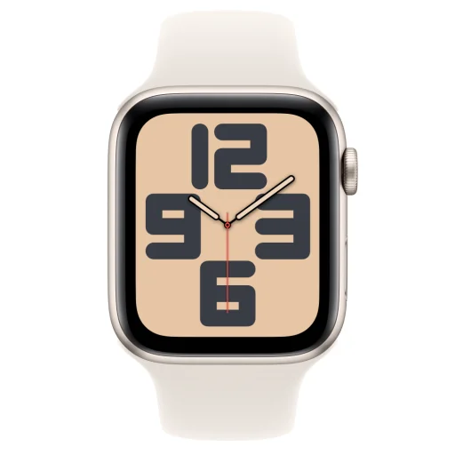 Apple Watch SE2 v3 GPS 44mm Csillagfény Alumínium Tok Csillagfény Sport Szíjjal - S/M - 3