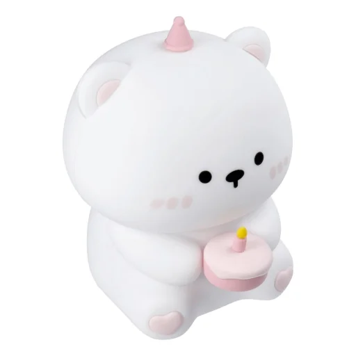 Éjjeliszekrény lámpa születésnapi Teddy maci Art Deco érintős stílus, - 8