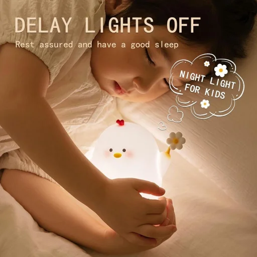 Asztali lámpa éjjeliszekrényre Csirke Art Deco érintő stílus, - 7