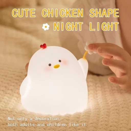 Asztali lámpa éjjeliszekrényre Csirke Art Deco érintő stílus, - 8