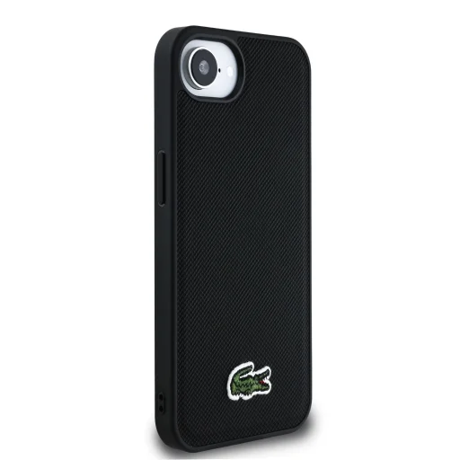 iPhone 16e Fekete Lacoste Iconic Petit Pique Woven Logo MagSafe tok - 4