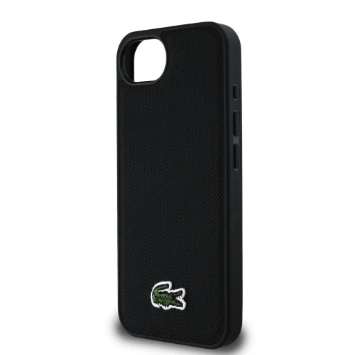  iPhone 16e Fekete Lacoste Iconic Petit Pique Woven Logo MagSafe tok - 5