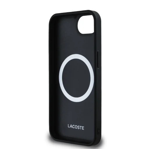  iPhone 16e Fekete Lacoste Iconic Petit Pique Woven Logo MagSafe tok - 6
