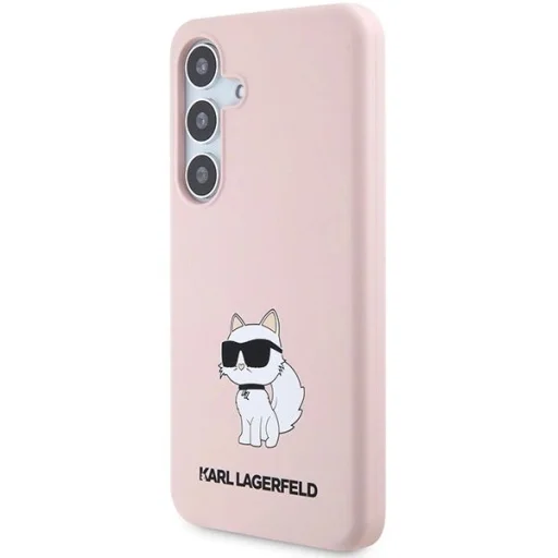 Karl Lagerfeld Silicone Choupette tok Samsung Galaxy S24+ - rózsaszín - 2