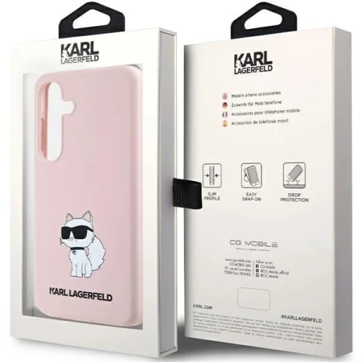 Karl Lagerfeld Silicone Choupette tok Samsung Galaxy S24+ - rózsaszín - 8