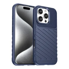 Thunder Case tok iPhone 16e szilikon páncél tok - kék