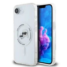  iPhone 16e Karl Lagerfeld IML K&CH Heads Metal Frame MagSafe tok átlátszó