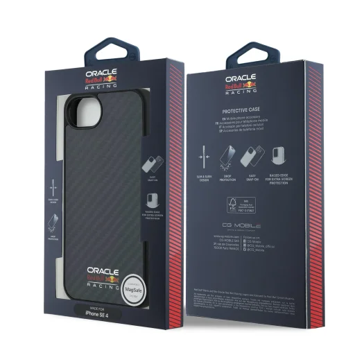 Red Bull Carbon Shiny Logo MagSafe tok iPhone 16e-hez Fekete - 7