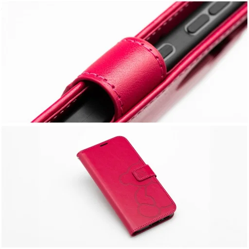 MEZZO fliptok Samsung Galaxy A26 5G teddy maci mályva színű tok - 2