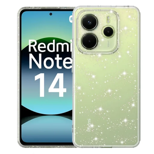  Techsuit - SparkleSkin Sorozat - Xiaomi Redmi Note 14 4G (164,84 x 78,15 x 8,16mm) - Átlátszó tok - 1