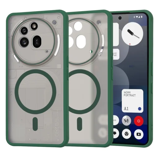 Techsuit - HaloFrost MagSafe Sorozat - Nothing Telefon (3a) Pro - Éjféli Zöld tok - 1