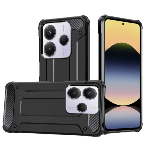  Techsuit - Hibrid páncél - Xiaomi Redmi Note 14 5G - Fekete tok - 1