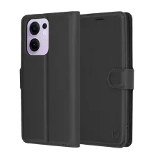  Techsuit - Bőr Folio - Oppo Reno13 F 4G / Reno13 F 5G / Reno13 FS 5G - Fekete tok