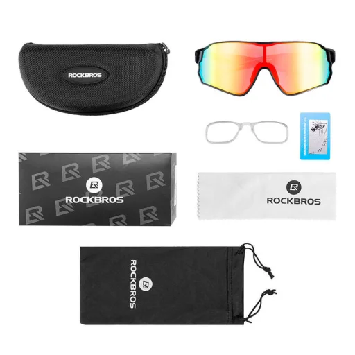 Rockbros kerékpáros szemüveg, polarizált 10135R (piros) - 4