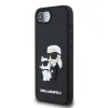  iPhone 16 Karl Lagerfeld 3D Rubber Karl és Choupette fekete tok thumbnail