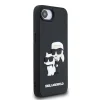  iPhone 16 Karl Lagerfeld 3D Rubber Karl és Choupette fekete tok thumbnail