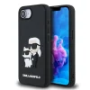  iPhone 16 Karl Lagerfeld 3D Rubber Karl és Choupette fekete tok