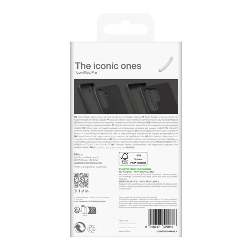 Puro Icon Mag Szilikon Tok MagSafe-fel Samsung Galaxy S25 Ultra - Fekete - 4