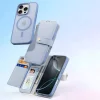  iPhone 16 Pro Kék Dux Ducis Lawa Bőr Tok Levehető Mágneses Tárcával thumbnail