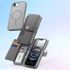  iPhone 16e Szürke Dux Ducis Lawa bőrtok levehető mágneses pénztárcával thumbnail