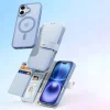  iPhone 16 Kék Dux Ducis Lawa bőrtok levehető mágneses pénztárcával thumbnail