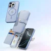  iPhone 16 Pro Max Kék Dux Ducis Lawa bőrtok levehető mágneses pénztárcával thumbnail