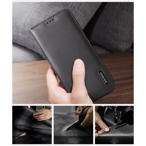  Samsung Galaxy S25 Edge Fekete Dux Ducis Hivo fliptok RFID védelemmel - 11