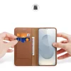  Samsung Galaxy S25 Edge Barna Dux Ducis Hivo fliptok és RFID védelemmel - 2
