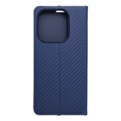 LUNA fliptok Carbon Xiaomi Redmi Note 14 4G (GLOBAL - 164,84mm x 78,15mm x 8,16mm) kék tok - 14